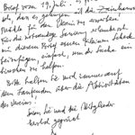 Brief von PW