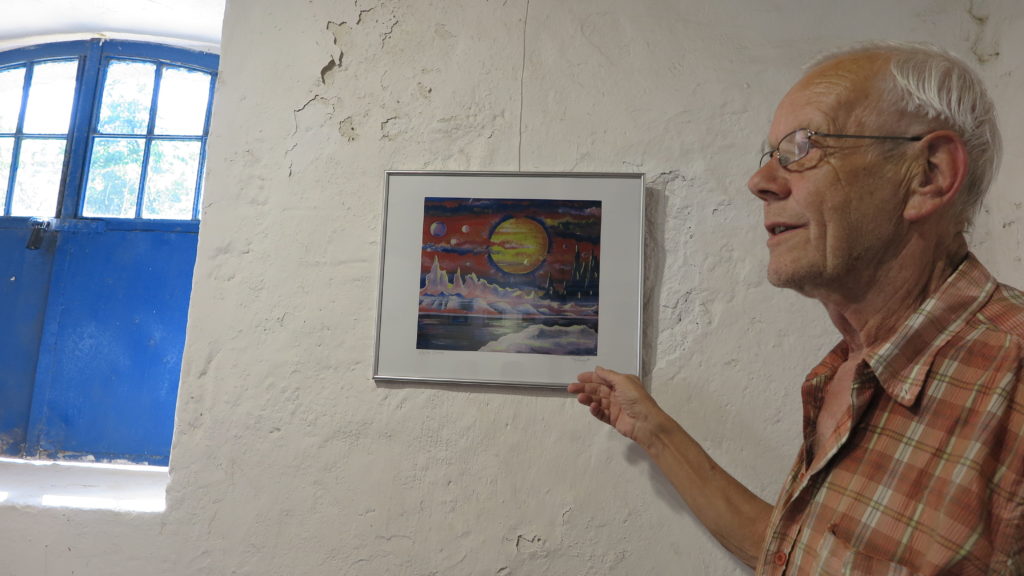 Günter in seiner Ausstellung