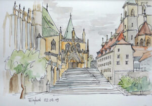 Aquarell Erfurt