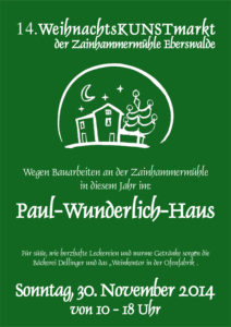 Plakat Weihnachtskunstmarkt 2014